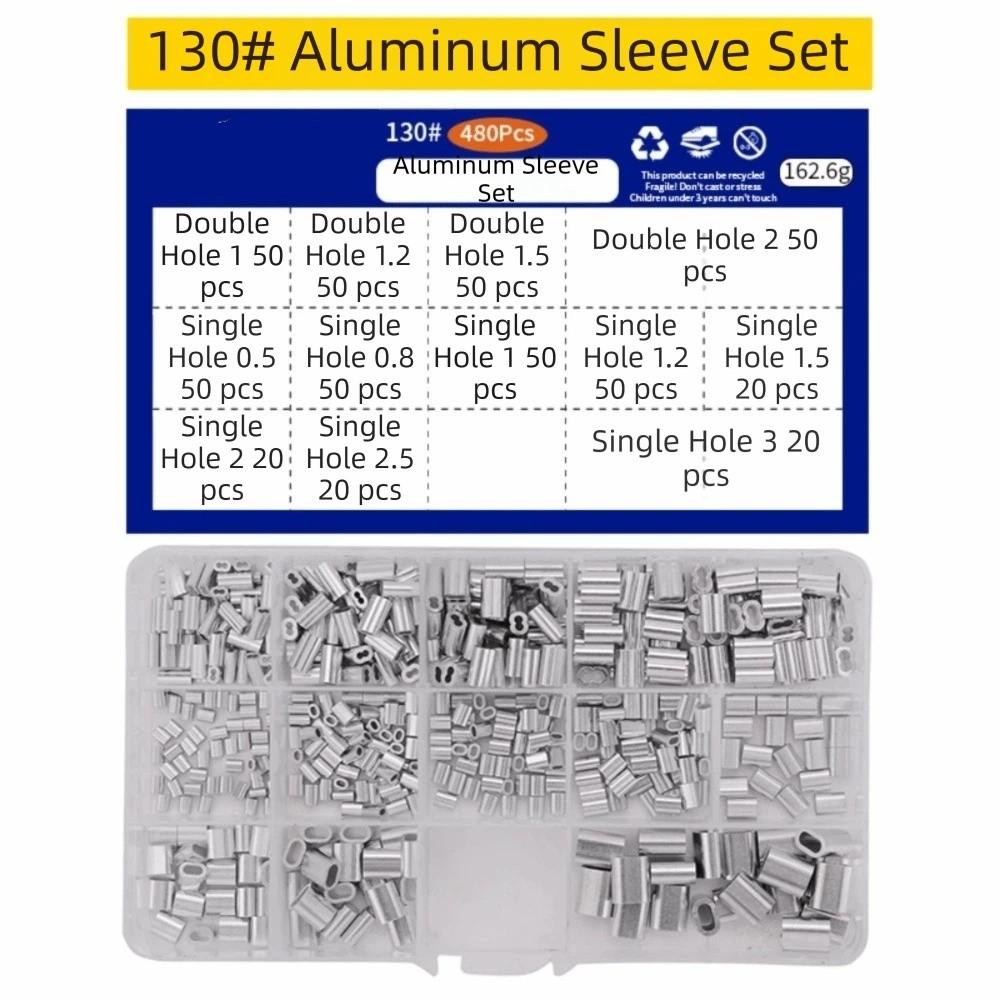 Double Hole Aluminum Sleeve Clamps Aluminum Material Cable Crimp Sleeve Cable Management