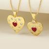 Nidin Light Luxury 3 Styles Sparkling Zircon Heart Pendant Necklace Vintage Romantic Love Jewelry Gift For Women Girlfriend Wife