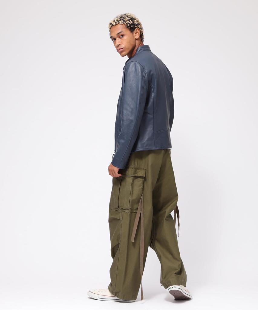 AVIREX Sheep Single Riders Size F Web Depot Exclusive Men's Jacket, 120, Navy, 783-4950023, &