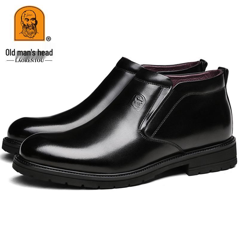 Men s Genuine Leather Business Casual Warm Shoes 39