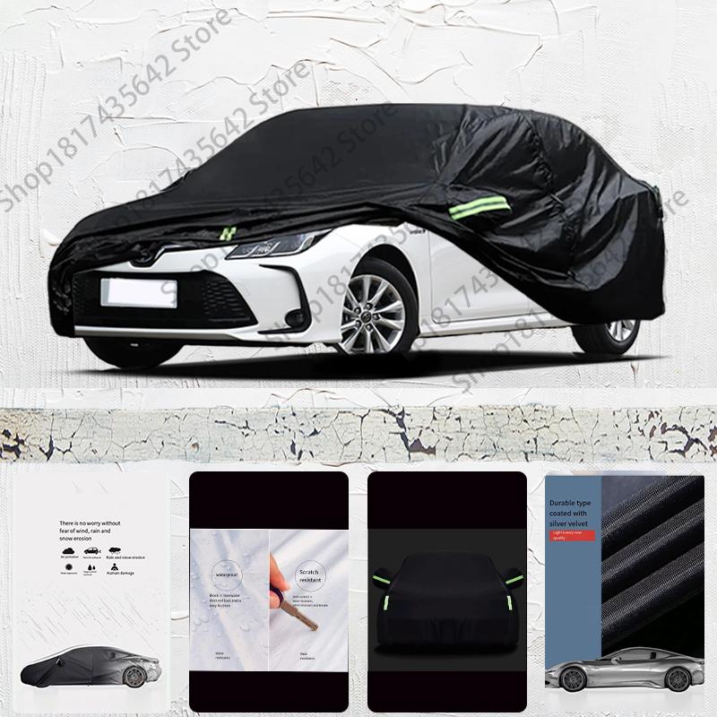 For Toyota collora Anti-UV Sun Shade Rain Snow Resistant Black Cover Dustproof Car umbrella Full Car Cover Outdoor Protection