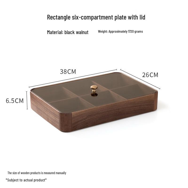 Premium Black Walnut Wood Desktop Snack Box