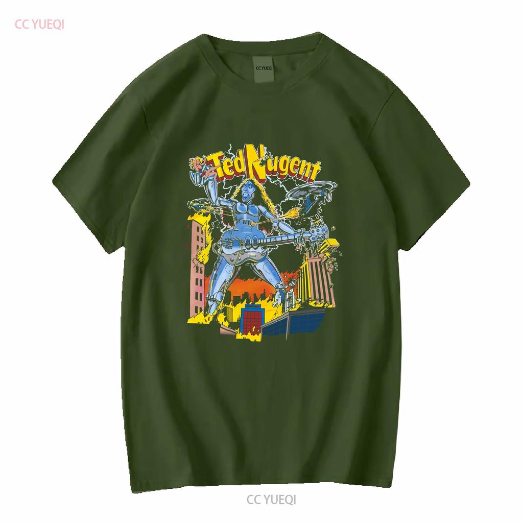 Vtg Rock Tour T Shirt Ted Nugent XL Long or Short Sleeves Vintage Washed Homme Casual Top For Everyday Wear Designer Clothes
