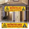 Zombie Themed Halloween Warning Sign 2D Flat Haunted House Decor  For Yard Decor