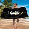 Football Team Crest Printed Microfiber Beach Towel, Soft And Absorbent, Quick-Dry, Ideal for Summer Travel, Beach Essential, Swimming Pool