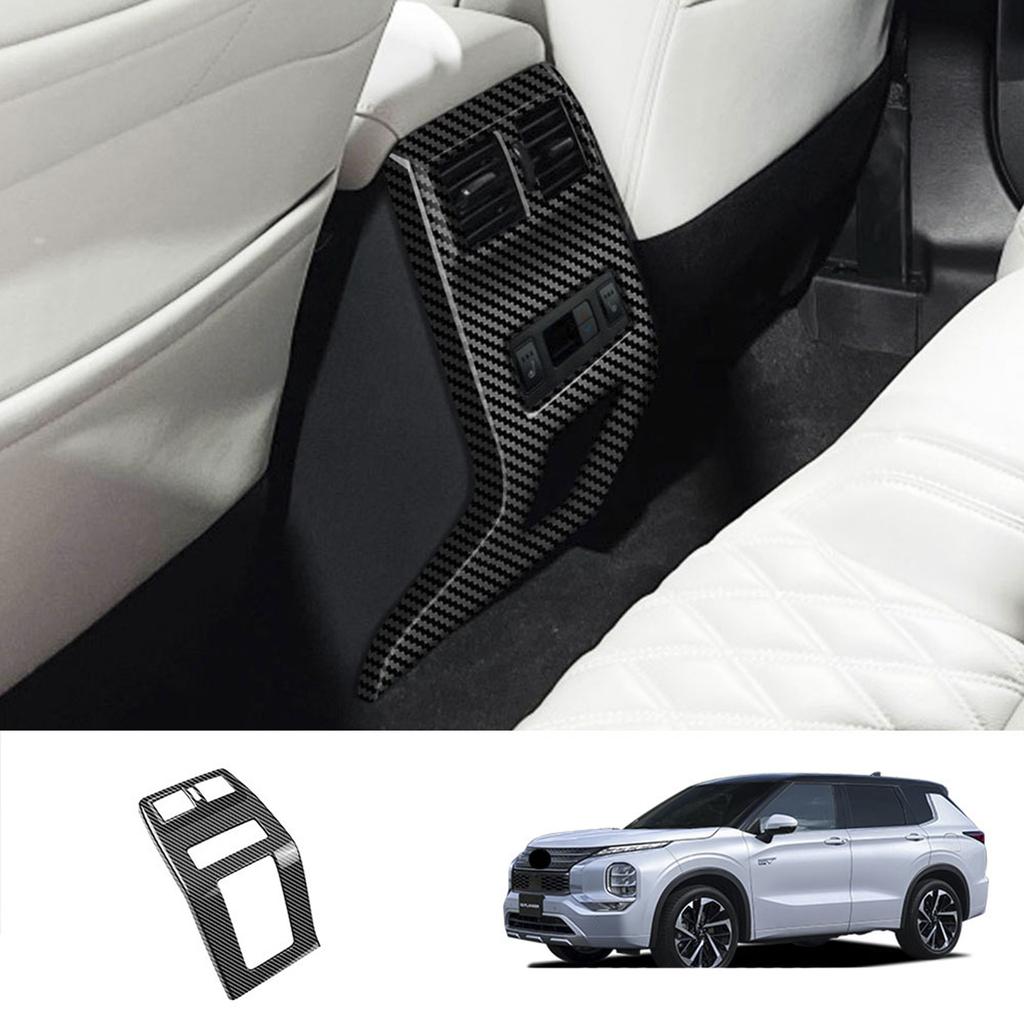 NEW-RHD For Mitsubishi OUTLANDER 2022 Armrest Box Rear Air Vent Frame Anti-Kick Cover Sticker Trim Car