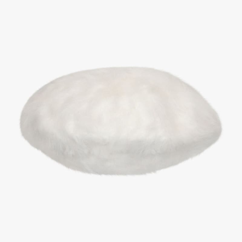 PINK PINEAPPLE SOFT SNOWFLAKE BERET_IVORY