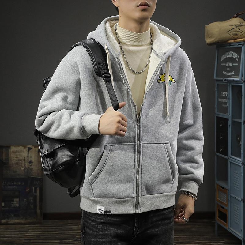 Зимний флисовый утолщенный тяжелый кардиган с капюшоном — фото 3