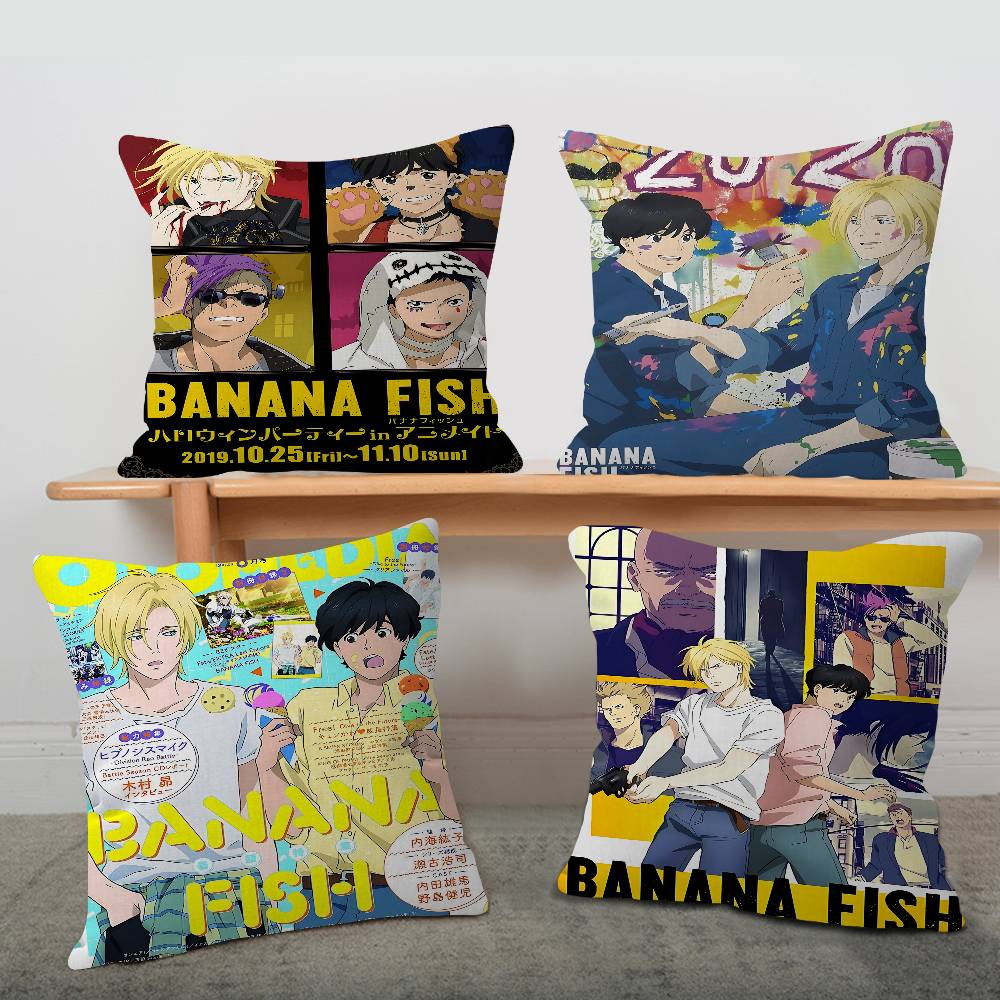 Anime Banana Fish Pillow Gifts Home Office Furnishings Bedroom Sofa Car Cushion Cover Case 45x45cm