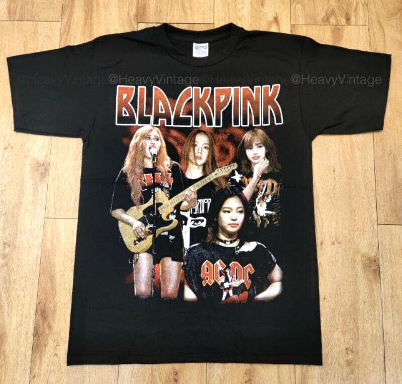 

Винтажная футболка унисекс Blackpink In Your Area K Pop с корейским принтом Gildan