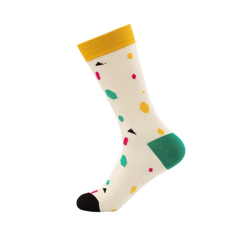 Fashion Colorful Brand Men Socks 20 Colors Striped Plaid Diamond Socks Men Cotton Casual Crew Socks