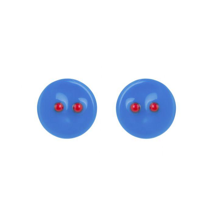 Boucles d’oreilles - LUXENTER - Lyros - Argent sterling 925 rhodié - Turquoises - Perles bleu