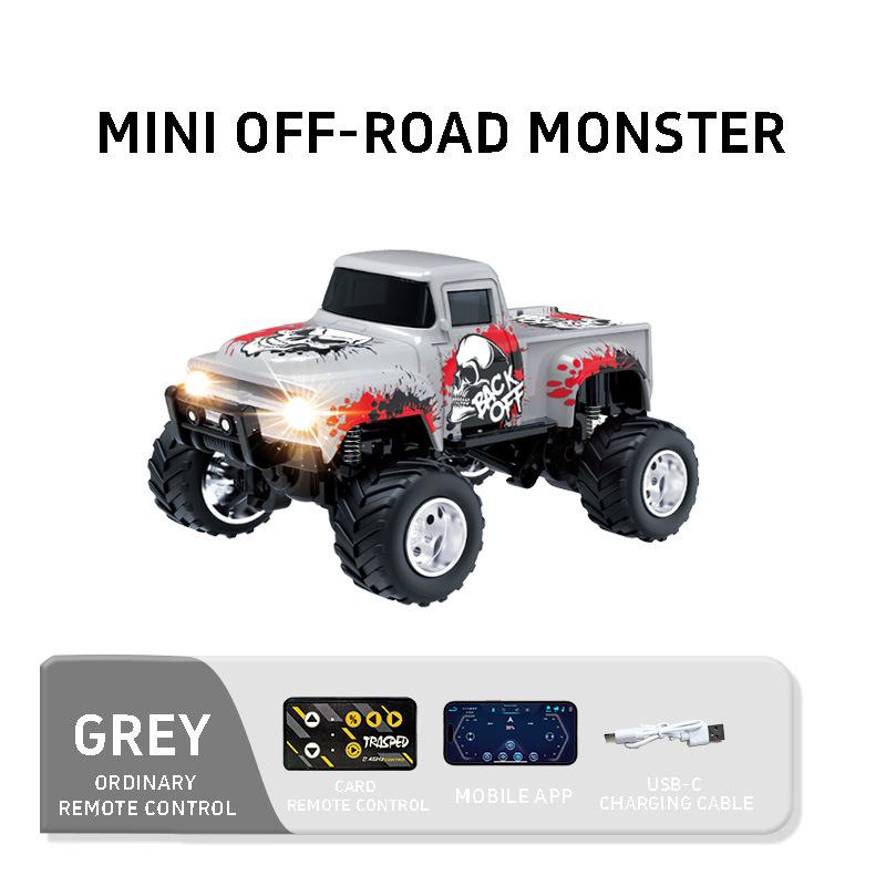 New 2.4G Ratio Mini Monster Remote Control Car For Children, Remote Control Racing Lights For Boys, Birthday Gift