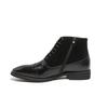 Men Formal Business Ankle Boots Black Brown Leather Shoes High Boots Brogue Boots Large Size