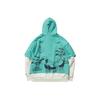 Li Ning Skateboard Series Fake Two-Piece Striped Splicing Pullover Hoodie Men hoodies Champagne-White Ice-Porcelain-Green AWDR119-3