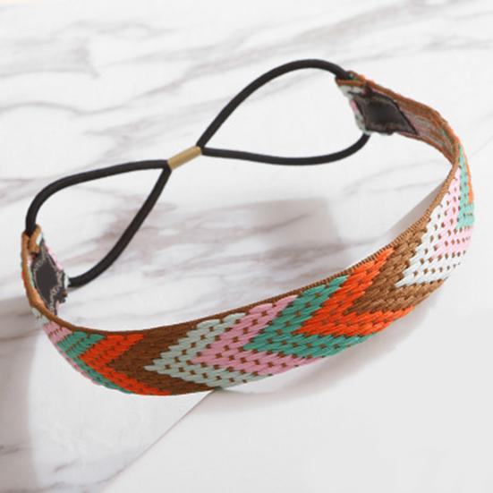 Ethnisch Stil Boho Damen Elastisch Geflochtene Stirnbänder Kopfschmuck Haarband Zubehör