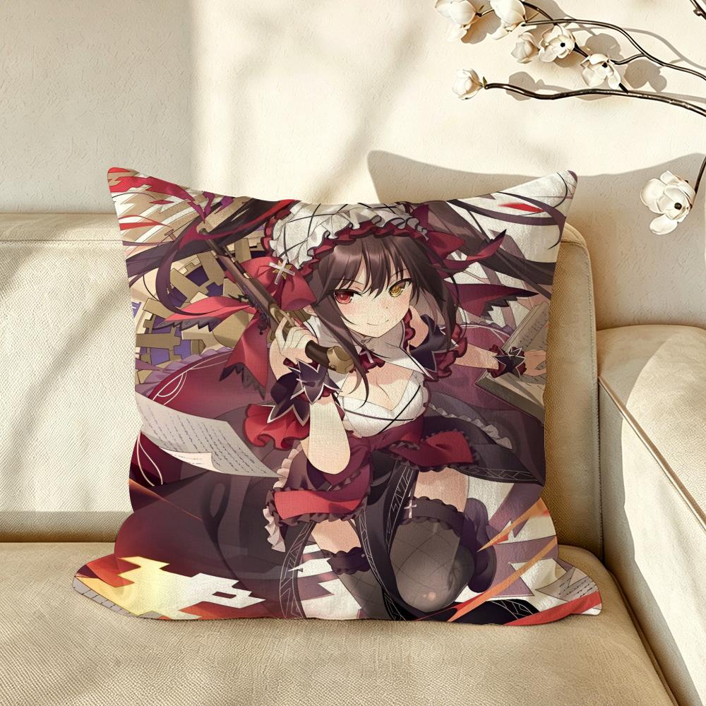 Anime KKurumiTTokisaki Cushion Cover Pillow Case Antidustmite Pillowcase Silky Short Plush Sofa Cushion Cover hot