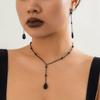 Retro Gothic Blood Drop Tassel Choker Necklace
