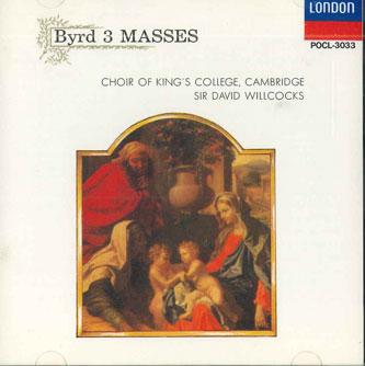 

CD SIR DAVID WILLCOCKS - Byrd 3 Masses POCL3033 POLYDOR Japan Classical Used