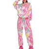 Europäischer Stil Frühling und Herbst Neue lässige Sportanzug Damenmode Pullover Hose locker und dünn College-Stil