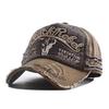 Letter Embroidery Baseball Cap Fashion Retro Washed Cotton Snapback Hat Hip Hop Bull Head Print Trucker Dad Hats for Women Men