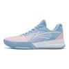 Li Ning Flash Energy 3 Chaussures de basket-ball basses confortables avec absorption des chocs, antidérapantes et résistantes à l'usure pour hommes, sneaker Bleu Rose ABPT083-1