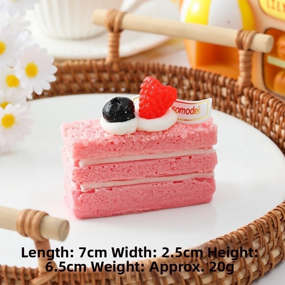 PU Cake Squeeze Toys Slow Rebound Sensory Stress Toy New Dessert Pinch Toy  for Stress Relief розовый