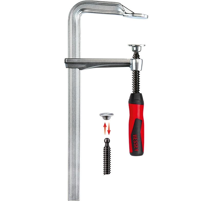 

Зажим Bessey Gz20-2k Цельнометаллический 200 100 6 Kn 2k Ручка