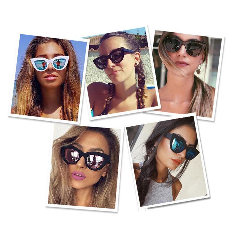 Cat-Eye Sunglasses Woman Stylish Big Frame Sun Glasses Female Plastic Classic Style Designer Classic Cateye Classic Gafas De Sol