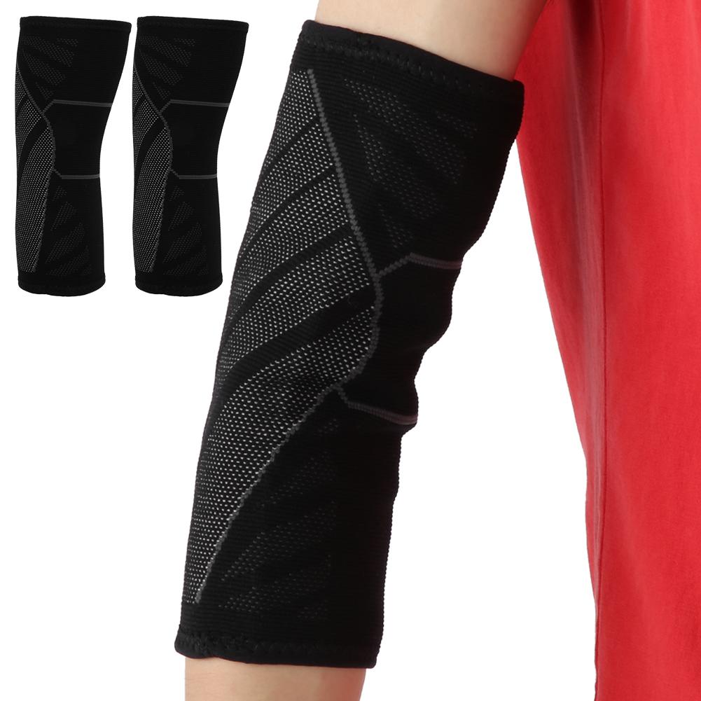 2Pcs Nylon Knitted Elbow Pad Pressure Belt Breathable Protection Universal Outdoor SportsS