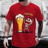 Men's T Shirt Short Sleeve Tops Skeleton Enjoying FRIDAY Tees Men T-Shirt Black Tees Finally Friday for Beer Lovers Male Clothes