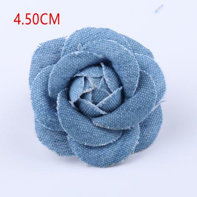 Mode Denimstoff Künstliche Blumen Scrapbooking DIY Denim Blume Kopfschmuck Spitzenbesatz Kleidung Blume
