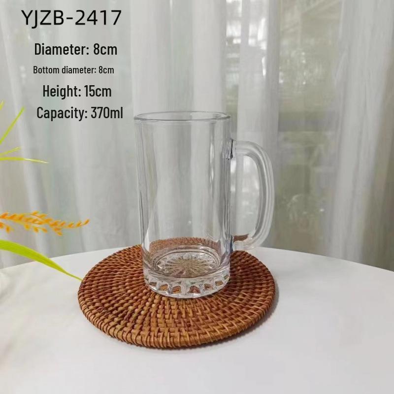 Large Capacity Waist-Slimming Crystal Beer Mug - Thickened Wheat Craft Glass for Household Use