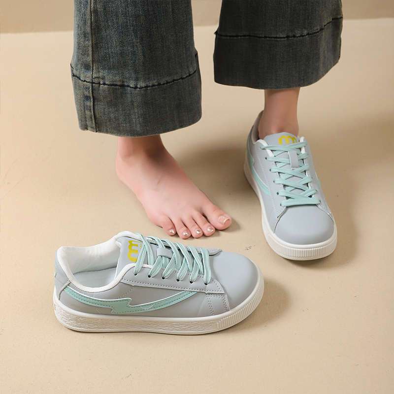 

Versatile college lightweight couple sports shoes women ins wind mandarin duck color scheme niche trend retro casual skateboard shoes 35 сірий колір