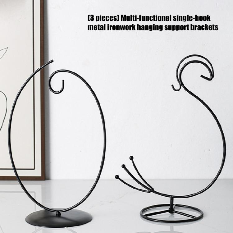 Set Of 3 Heavy Duty Metal Wall Hooks Suitable For Towels Keys And Miniature Garden Ornaments Glass Ball Hanger