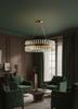 Amsterdam - Chandelier 60cm, LED Ring 3 Color 50W, Brushed Brass K9 Crystal