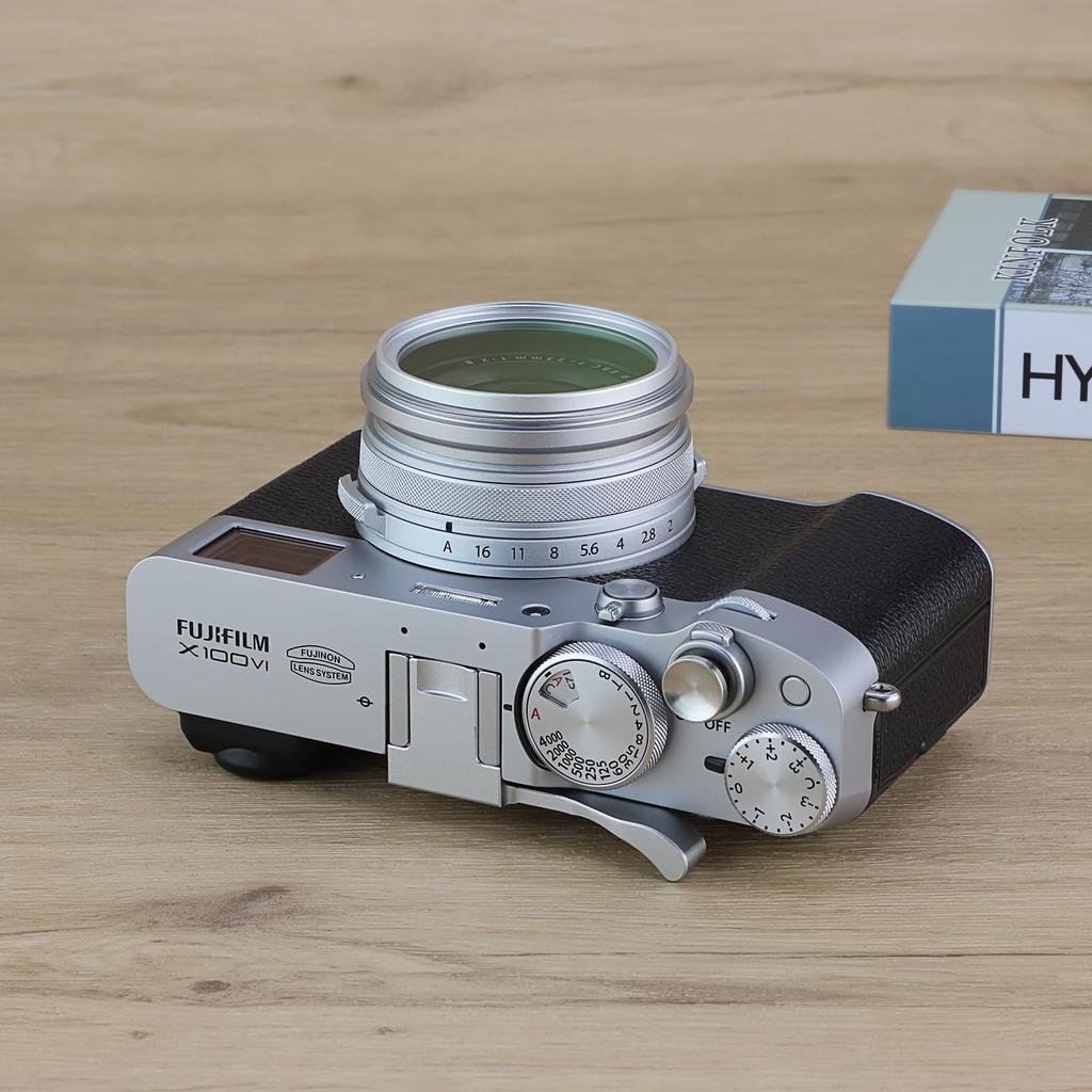 Haoge 49mm MC UV Lens Protection Filter for Fuji X100VI X100f X100V X100S X100T Camera Lens Optical Glass Ultra Thin 18 Layer Coating Silver