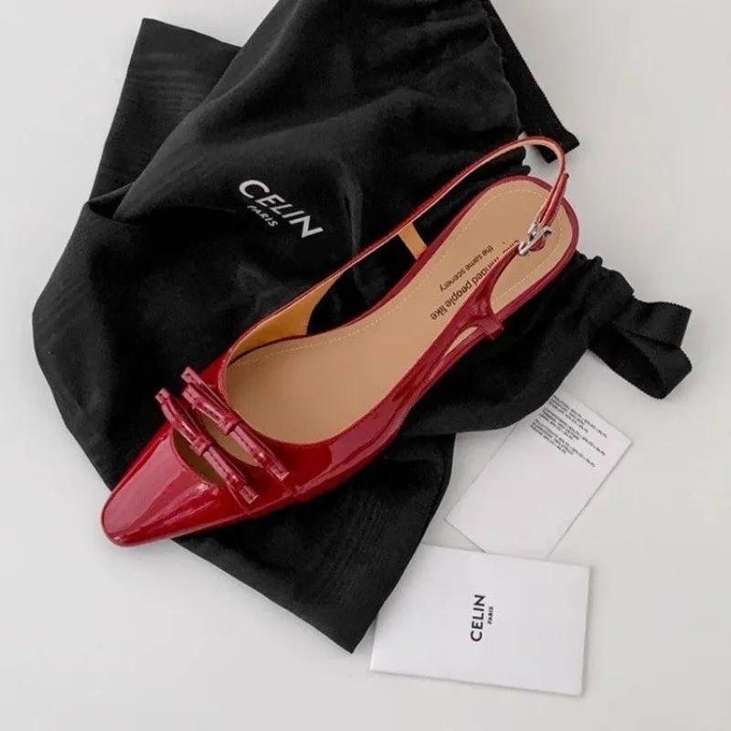 Pointed Toe High Heeled Sandals Women Shoes Sexy Slingback 2025 Summer Shallow Slippers Trend Pumps Dress Elegant Sandalias