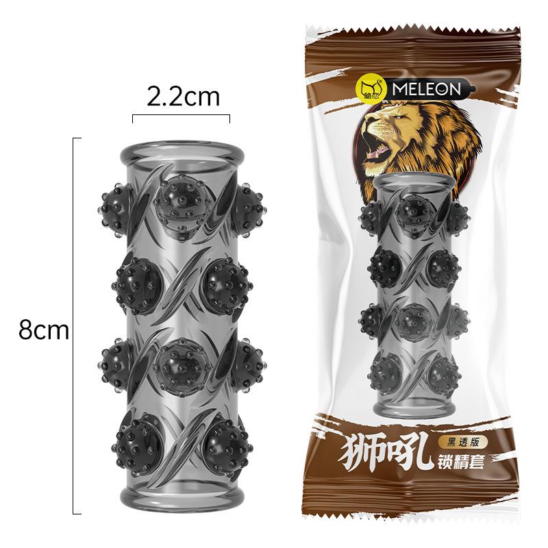 MELEON Soft Elastic Penis Extension Sleeve Delayed Ejaculation Condoms Cock Extender Increase Dick Sleeves Adult Sex Toys For Men