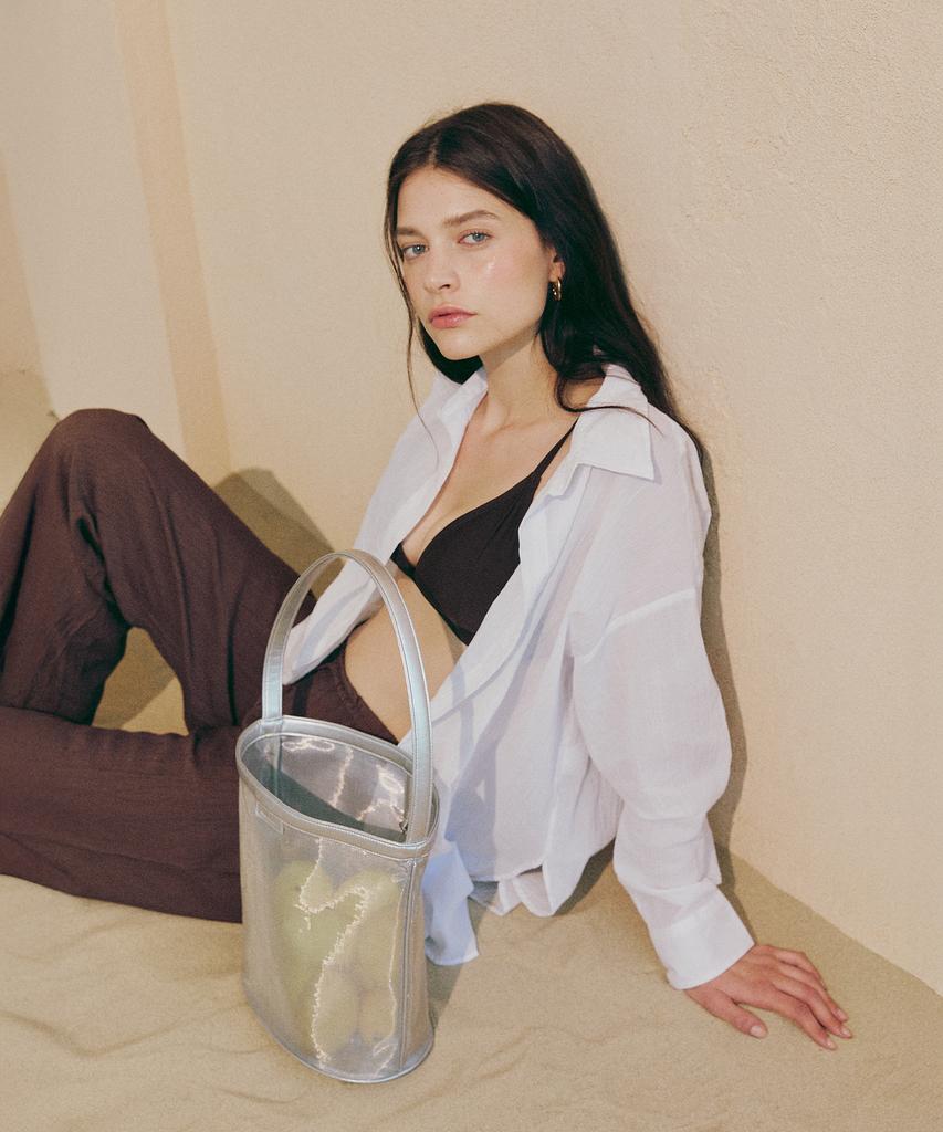 Moremorr Onde Bag Mesh Bag Silver