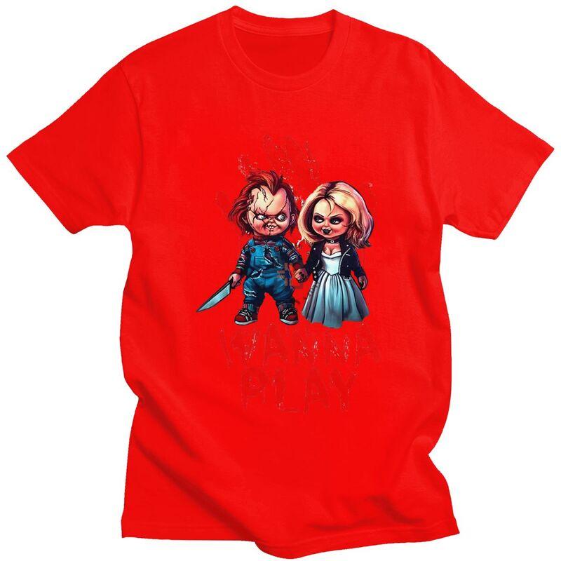

Индивидуальные детские футболки для игр, с коротким рукавом, хлопковые, повседневные, Хэллоуин, Хоррор, Чики, свободный крой, одежда S