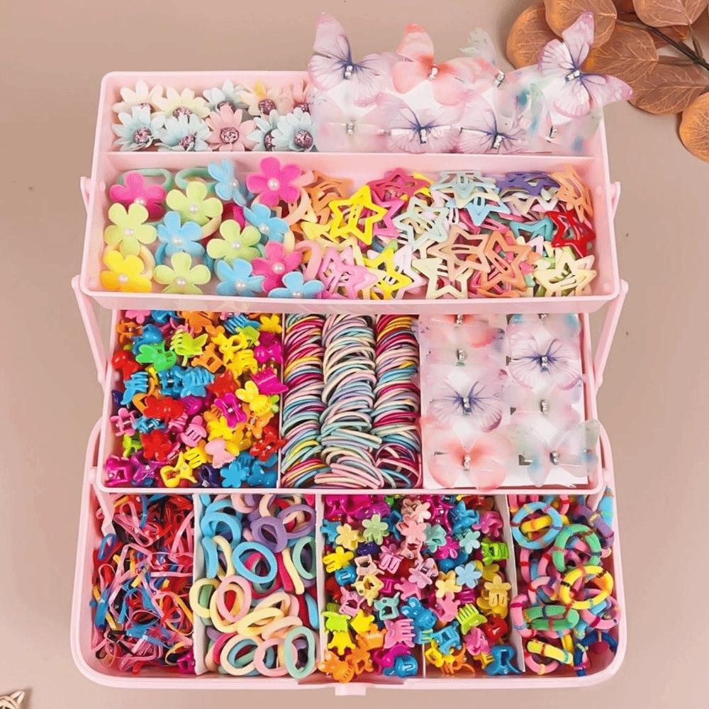 Elastic Hair Clips Set Lightweight Bow Barrettes New Girls Hair Accessories Set Kids Hair Styling