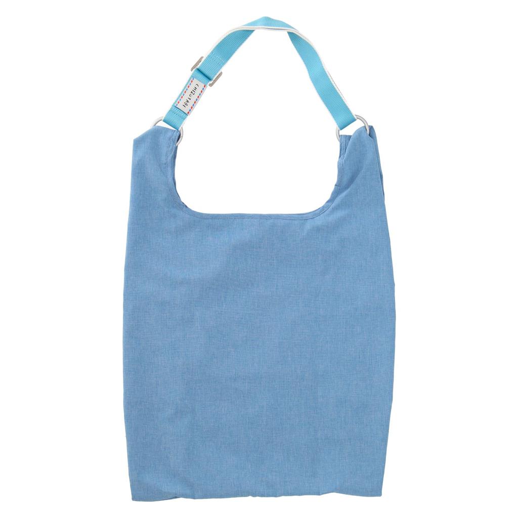 Chizu Tabi Unisex Folding Eco Bag 44704501 Map Design, Sky Blue, USA: Hawaii, Hilo, Approx. 35cm W x 53cm H x 12cm D, Handle Height 13cm