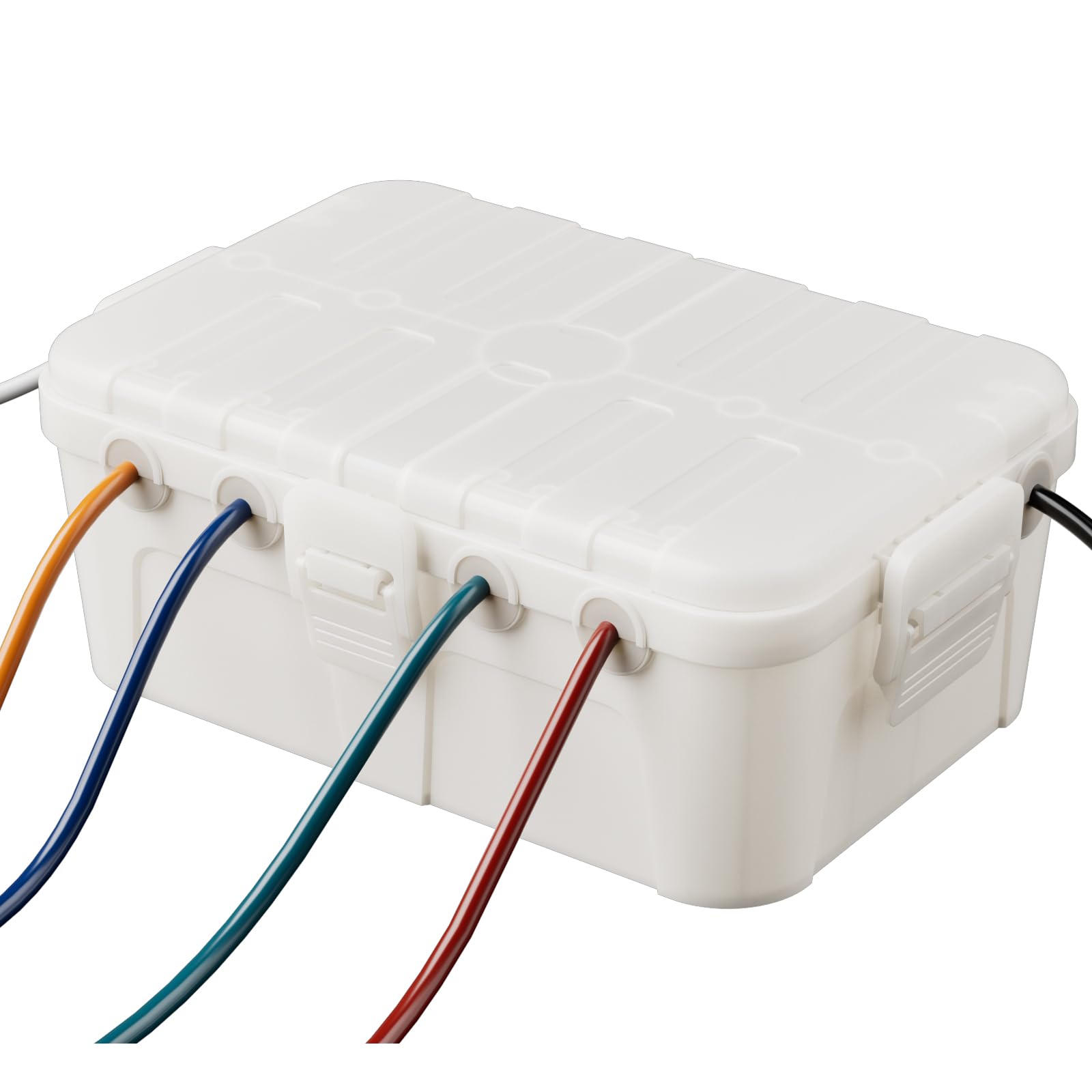 

Flemoon Велика розподільна коробка IP54 Водонепроникна Дощозахищена Зовнішня Електрична Коробка Погодостійка Ідеальна для Садових Таймерів та Розеткових Вилок Біле Світло, білий