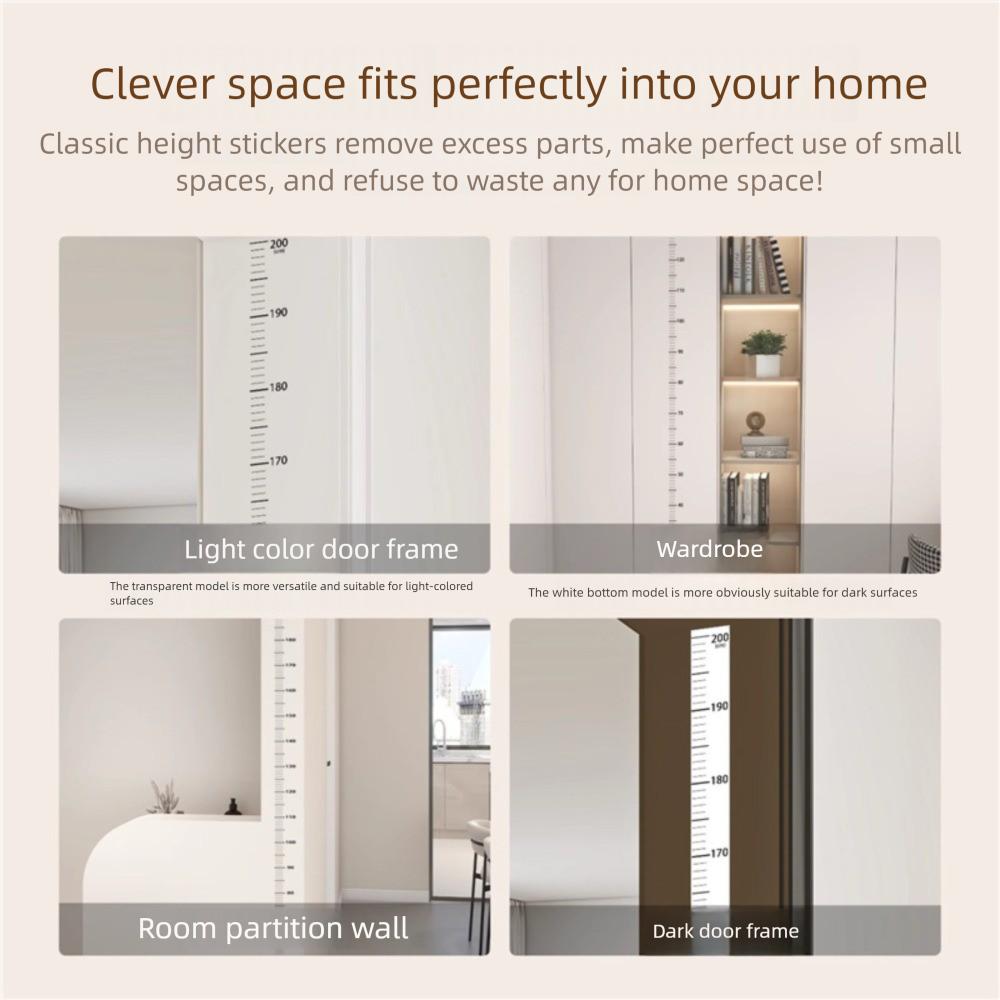 Self-adhesive Child Growth Chart Waterproof Height Measuring Tape Growth Chart Sticker  For Baby