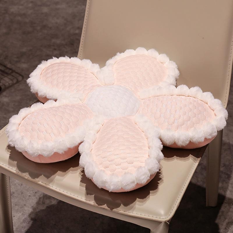 Cross-Border Ice Silk Velvet Flower Seat & Sofa Cushion