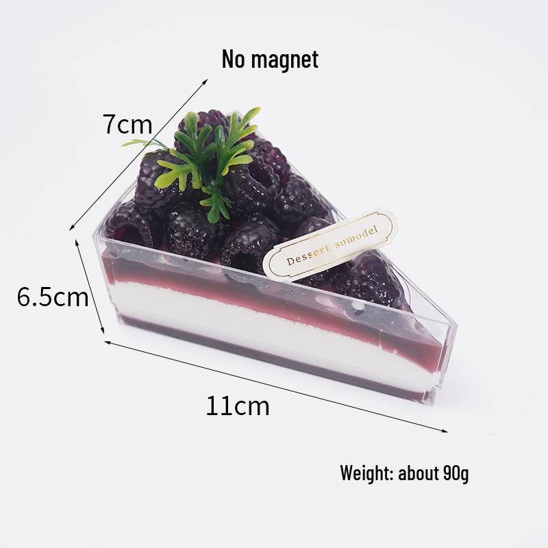 

French Strawberry Mango Mousse Cake Jelly Triangle Pudding Dessert Display Model