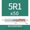 55-Degree Carbide Bull Nose End Mill with Wear-Resistant Coating for CNC Routers