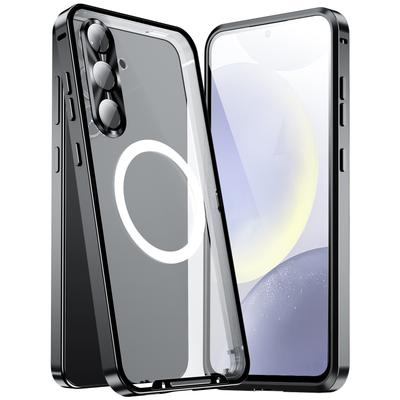 For Samsung Galaxy S25+ Magnetic Case Metal Frame Matte Phone Cover