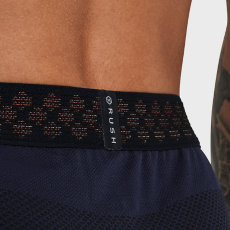 Under Armour Rush ColdGear Seamless Solid High Waist Three-Quarter Tights Men Tights Dark-Blue 1379284-410